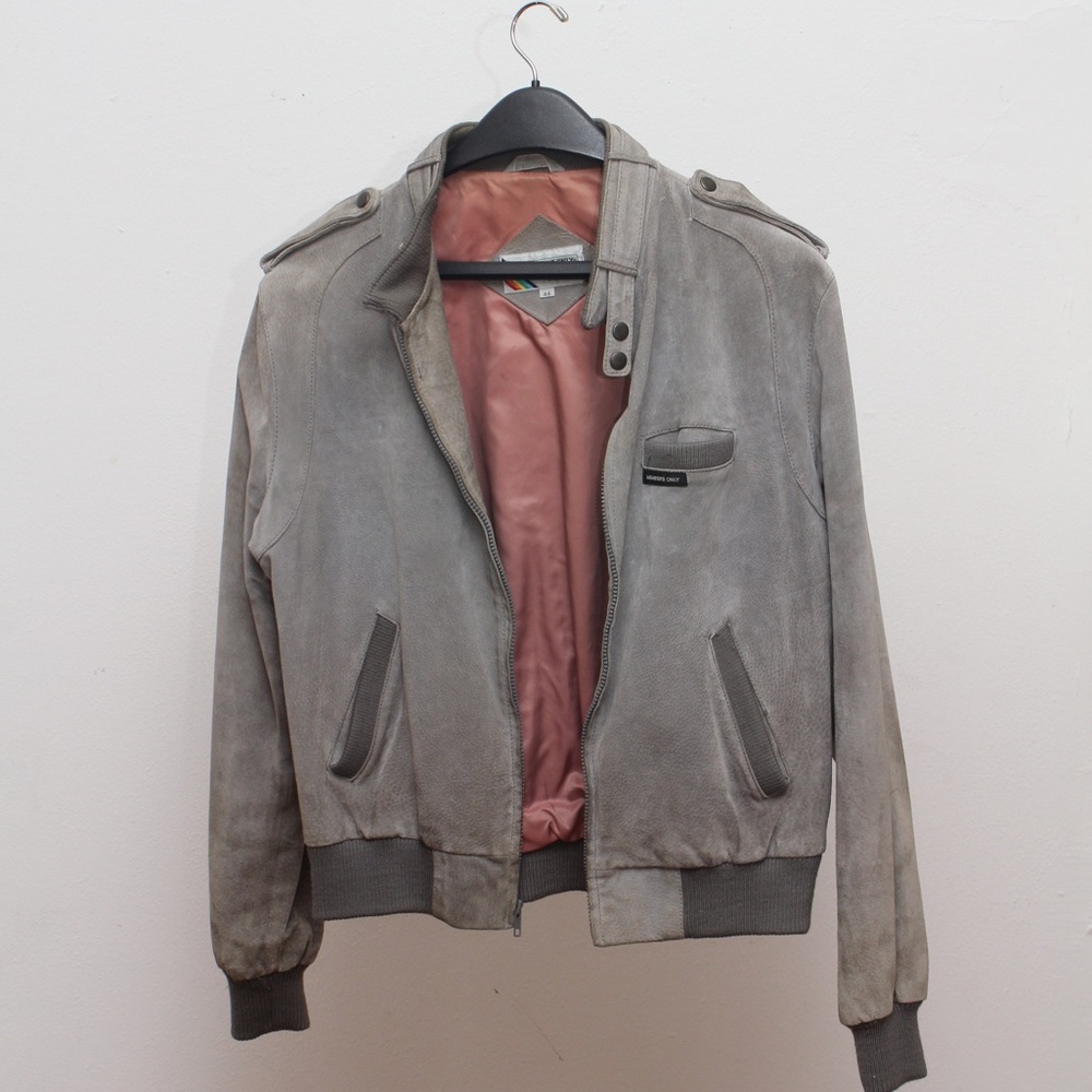 SOLD Leather suede members only jacket